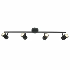 Luminaires Steinhauer Plafonnier Steinhauer Natasja LED Noir, 4 lumières* Éclairage Led