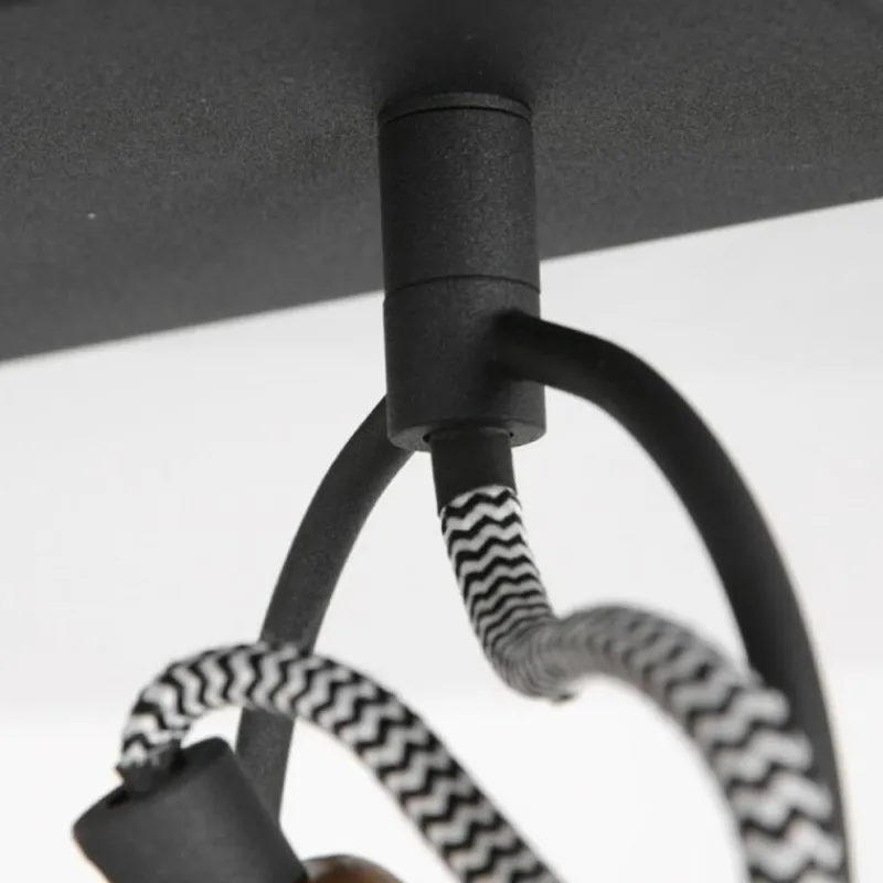 Lampes Dorées-Luminaires Steinhauer Plafonnier Steinhauer Nové Or, Noir, 2 lumières