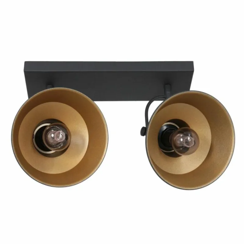 Lampes Dorées-Luminaires Steinhauer Plafonnier Steinhauer Nové Or, Noir, 2 lumières