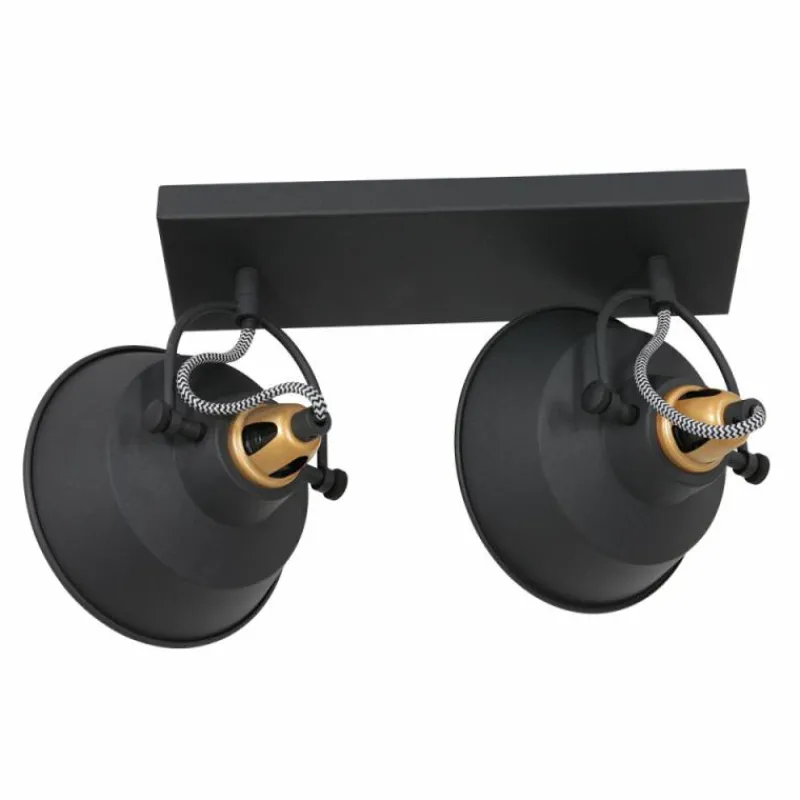 Lampes Dorées-Luminaires Steinhauer Plafonnier Steinhauer Nové Or, Noir, 2 lumières