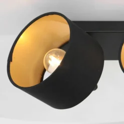 Lampes En Tissu-Luminaires Steinhauer Plafonnier Steinhauer Ornoir Noir, 2 lumières