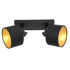 Lampes En Tissu-Luminaires Steinhauer Plafonnier Steinhauer Ornoir Noir, 2 lumières
