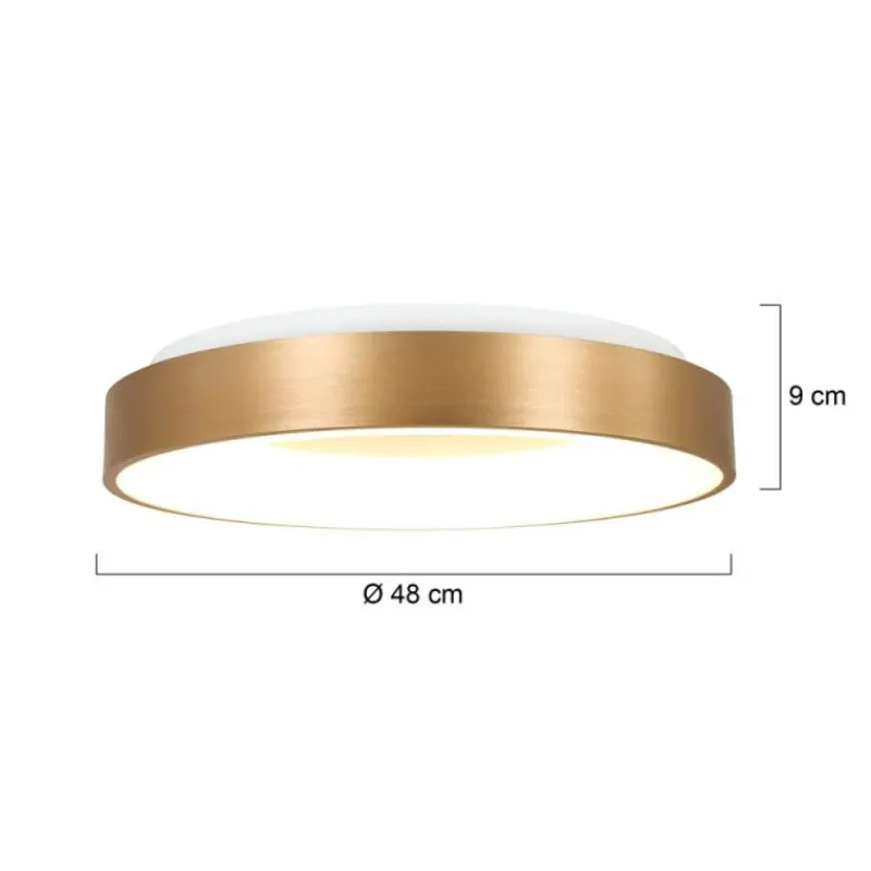 Lampes Dorées-Luminaires Steinhauer Plafonnier Steinhauer Ringlede Or, Blanc, 1 lumière