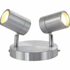 Luminaires Steinhauer Plafonnier Steinhauer Upround LED Gris, Nickel mat, 2 lumières
