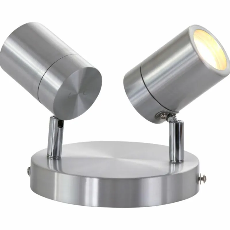 Luminaires Steinhauer Plafonnier Steinhauer Upround LED Gris, Nickel mat, 2 lumières