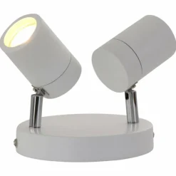 Luminaires Steinhauer Plafonnier Steinhauer Upround LED Nickel mat, Blanc, 2 lumières