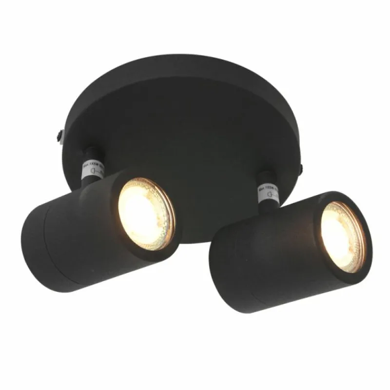 Luminaires Steinhauer Plafonnier Steinhauer Upround LED Noir, 2 lumières* Éclairage Led