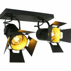Lampes Industrielles-Luminaires Steinhauer Plafonnier Steinhauer Woschnik Noir, 2 lumières