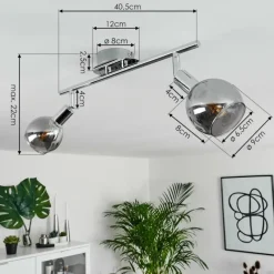 hofstein Plafonnier Stranderod Chrome, 2 lumières