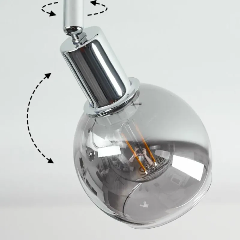 hofstein Plafonnier Stranderod Chrome, 2 lumières