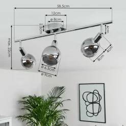 hofstein Plafonnier Stranderod Chrome, 3 lumières