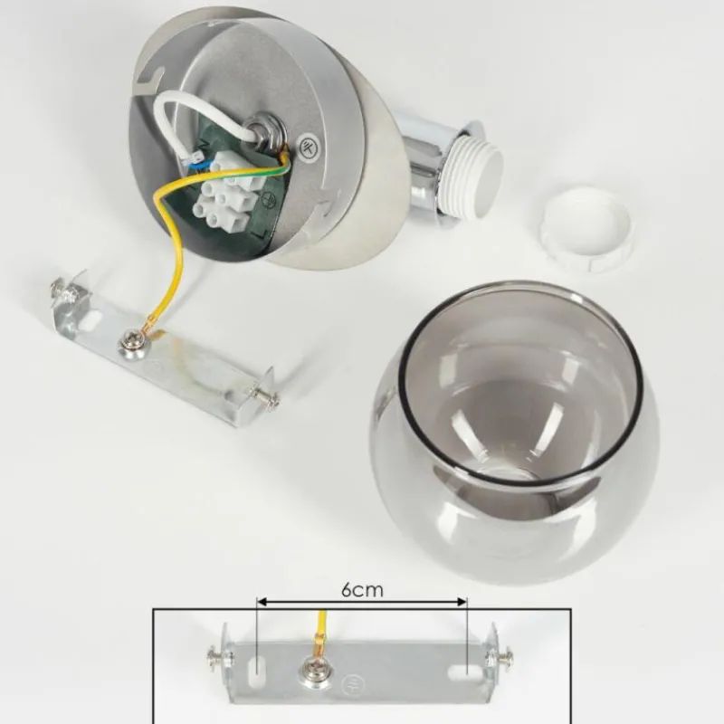 hofstein Plafonnier Stranderod Chrome, 1 lumière