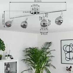 hofstein Plafonnier Stranderod Chrome, 4 lumières