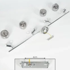 hofstein Plafonnier Stranderod Chrome, 4 lumières