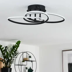 hofstein Plafonnier Sucre LED Noir, 4 lumières