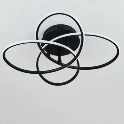 hofstein Plafonnier Sucre LED Noir, 4 lumières