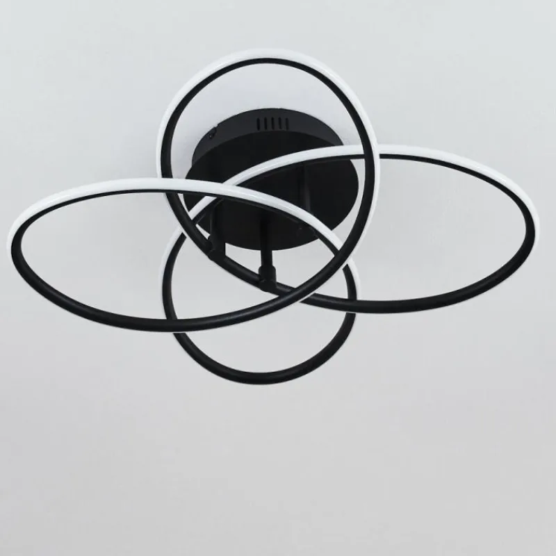 hofstein Plafonnier Sucre LED Noir, 4 lumières