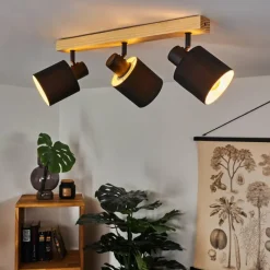 Lampes En Tissu-hofstein Plafonnier Sumlili Écru, Noir, 3 lumières