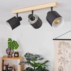 Lampes En Tissu-hofstein Plafonnier Sumlili Écru, Noir, 3 lumières