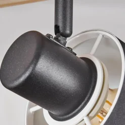 Lampes En Tissu-hofstein Plafonnier Sumlili Écru, Noir, 3 lumières