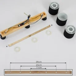 Lampes En Tissu-hofstein Plafonnier Sumlili Écru, Noir, 3 lumières