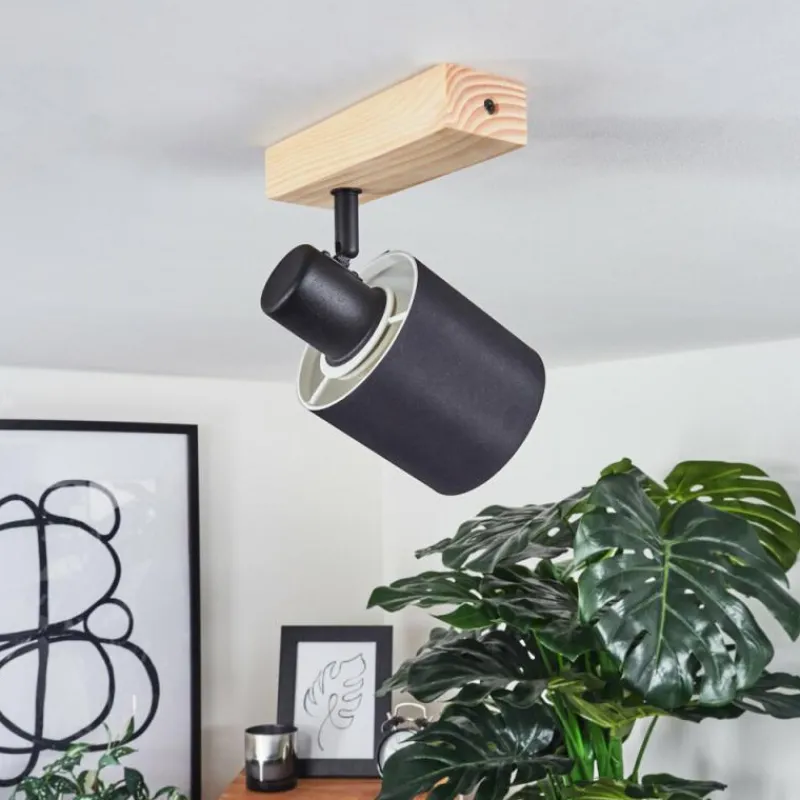 Lampes En Tissu-hofstein Plafonnier Sumlili Écru, Noir, 1 lumière