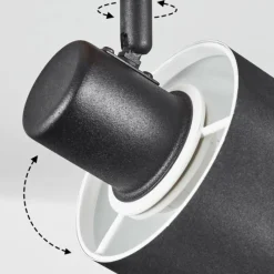 Lampes En Tissu-hofstein Plafonnier Sumlili Écru, Noir, 1 lumière