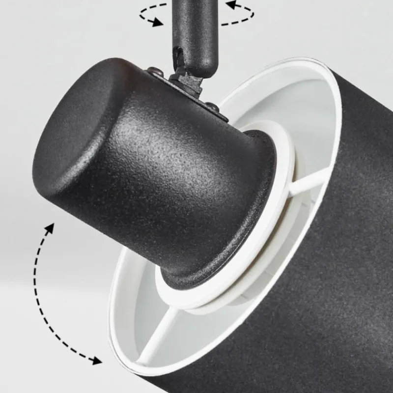 Lampes En Tissu-hofstein Plafonnier Sumlili Écru, Noir, 1 lumière