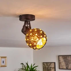 hofstein Plafonnier Sunasau Noir, 1 lumière* Spots Et Projecteurs