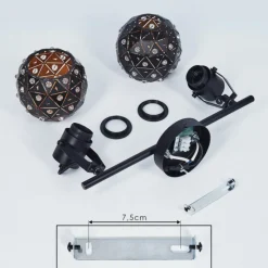 hofstein Plafonnier Sunasau Noir, 2 lumières