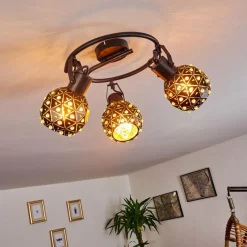 hofstein Plafonnier Sunasau Noir, 3 lumières