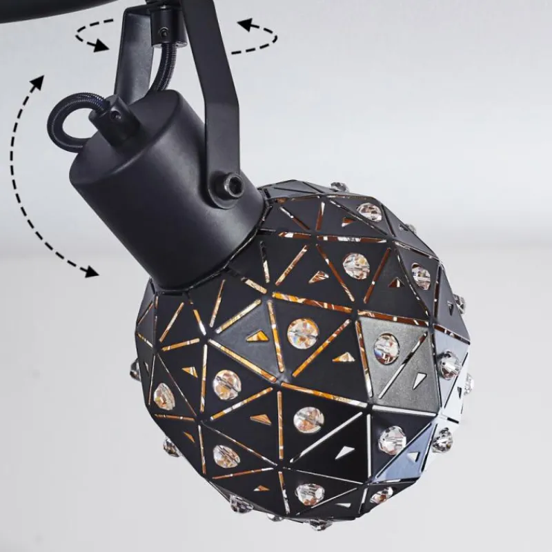 hofstein Plafonnier Sunasau Noir, 3 lumières