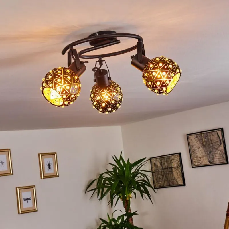 hofstein Plafonnier Sunasau Noir, 3 lumières