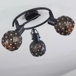 hofstein Plafonnier Sunasau Noir, 3 lumières