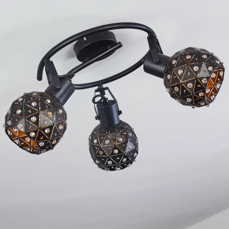 hofstein Plafonnier Sunasau Noir, 3 lumières