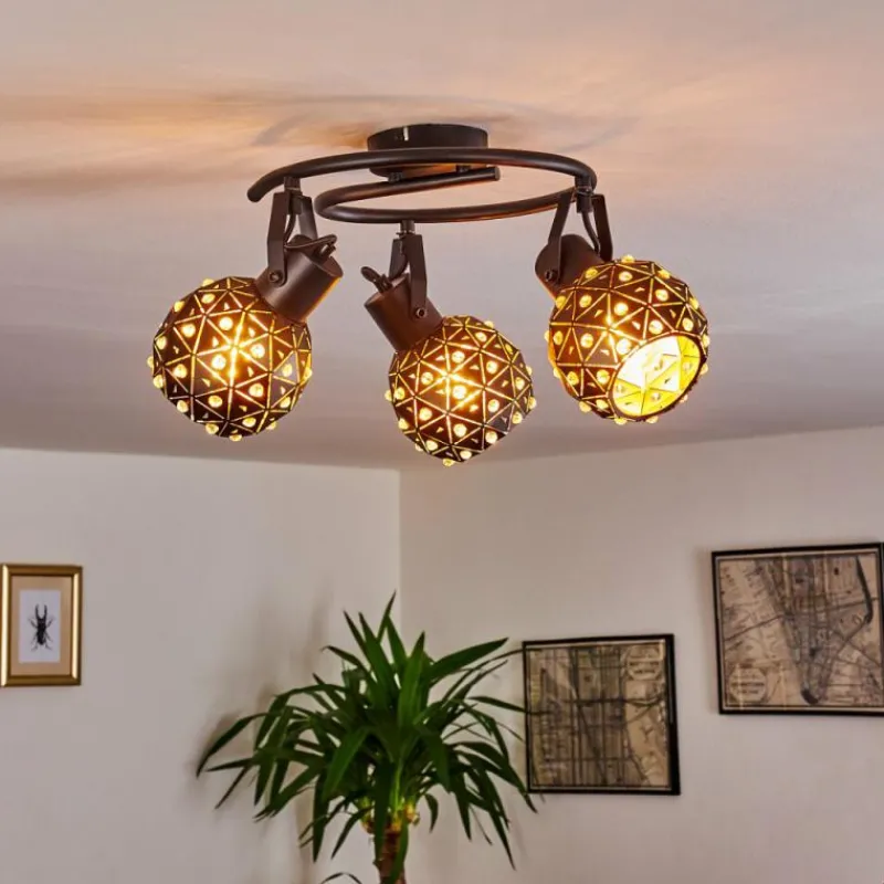 hofstein Plafonnier Sunasau Noir, 3 lumières