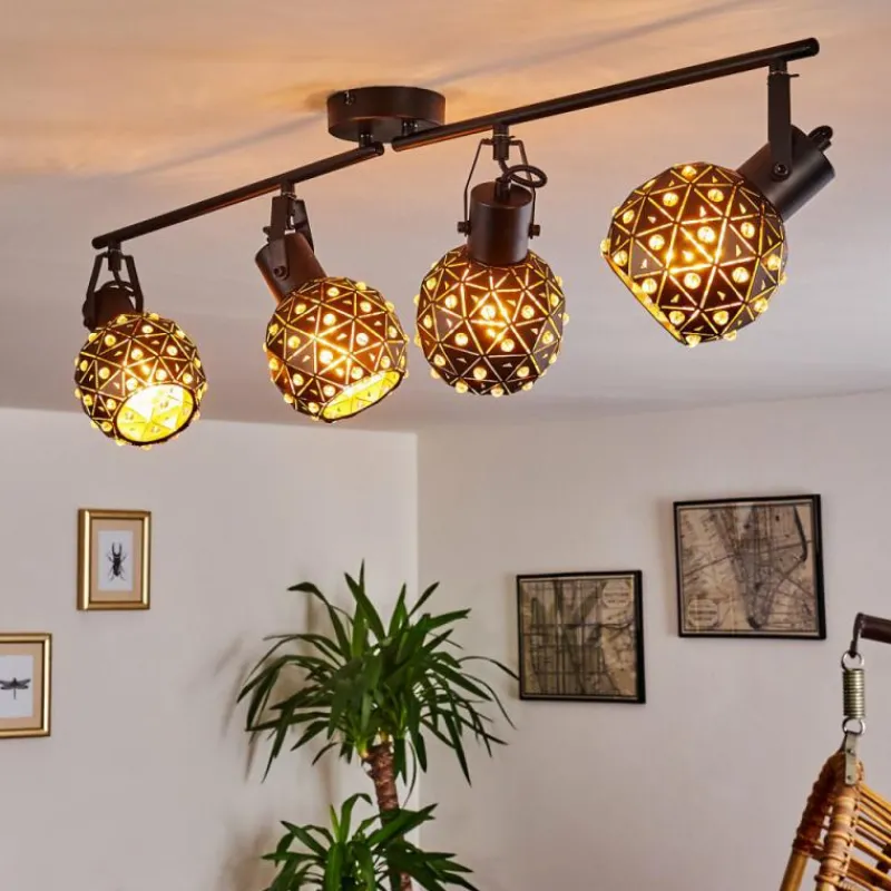 hofstein Plafonnier Sunasau Noir, 4 lumières