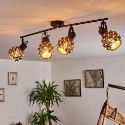 hofstein Plafonnier Sunasau Noir, 4 lumières