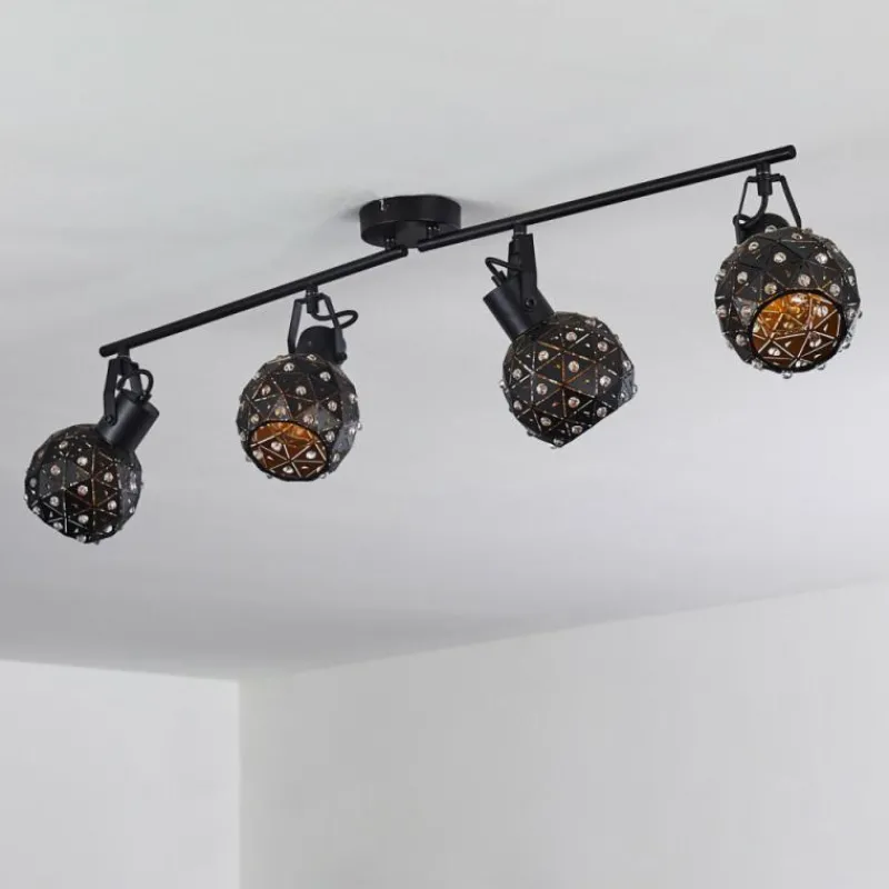 hofstein Plafonnier Sunasau Noir, 4 lumières