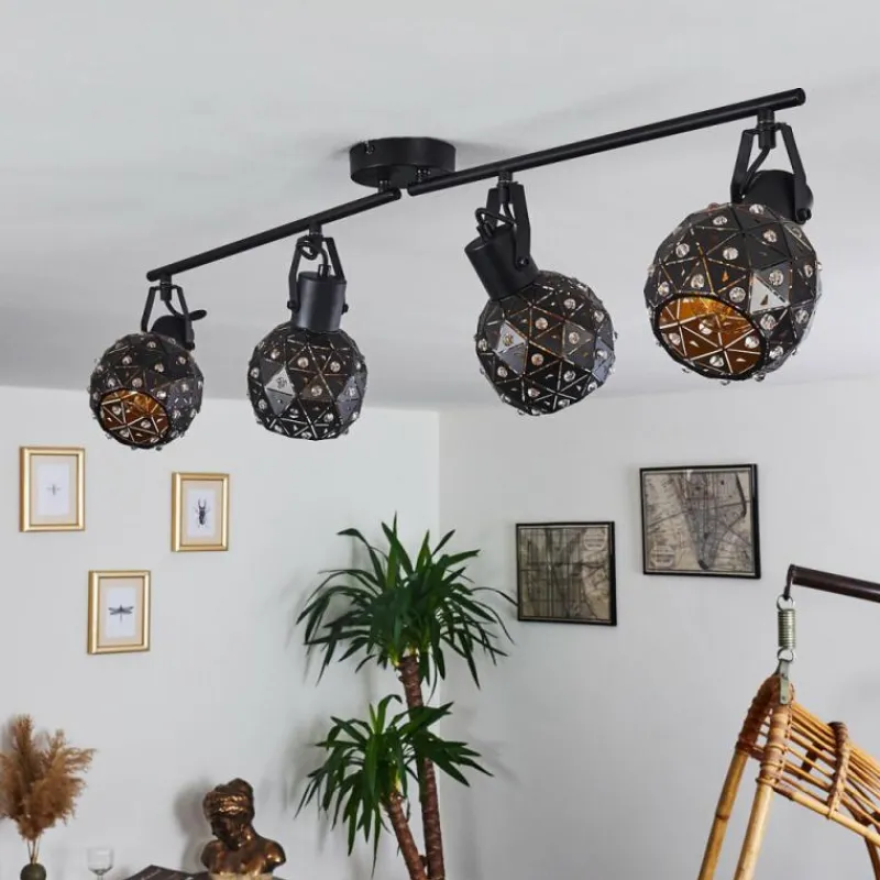 hofstein Plafonnier Sunasau Noir, 4 lumières