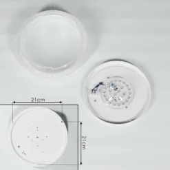 hofstein Plafonnier Suno LED Transparent, Blanc, 1 lumière