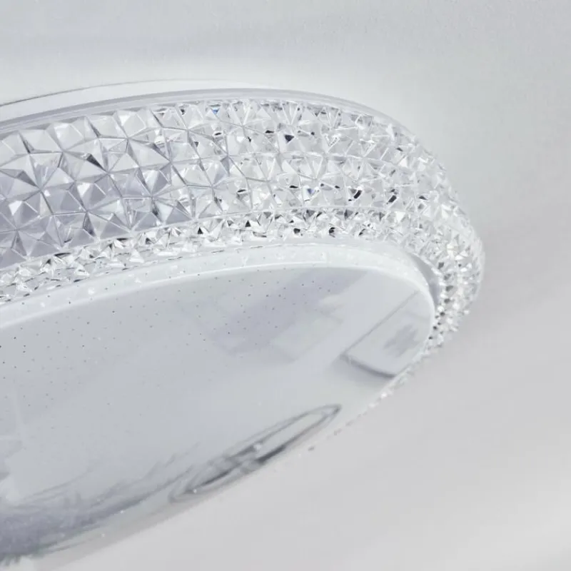 hofstein Plafonnier Suno LED Transparent, Blanc, 1 lumière