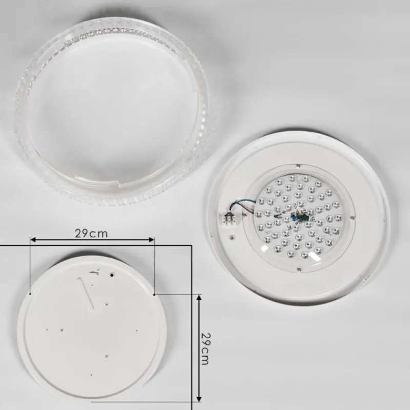hofstein Plafonnier Suno LED Transparent, Blanc, 1 lumière
