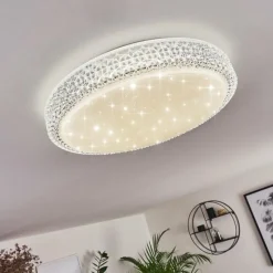 hofstein Plafonnier Suno LED Transparent, Blanc, 1 lumière
