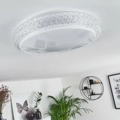 hofstein Plafonnier Suno LED Transparent, Blanc, 1 lumière