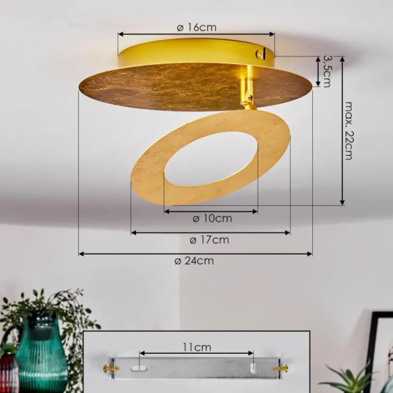 Lampes Dorées-hofstein Plafonnier Sunrise LED Or, 1 lumière