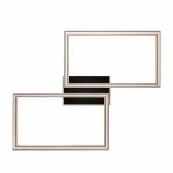 Lampes En Bois-hofstein Plafonnier Surisultana LED Bois clair, Noir, 2 lumières