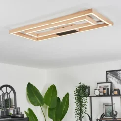 Luminaires Scandinaves-hofstein Plafonnier Surisultana LED Bois clair, 2 lumières