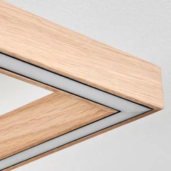 Lampes En Bois-hofstein Plafonnier Surisultana LED Bois clair, Noir, 2 lumières