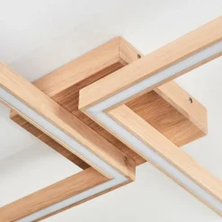 Lampes En Bois-hofstein Plafonnier Surisultana LED Écru, 2 lumières